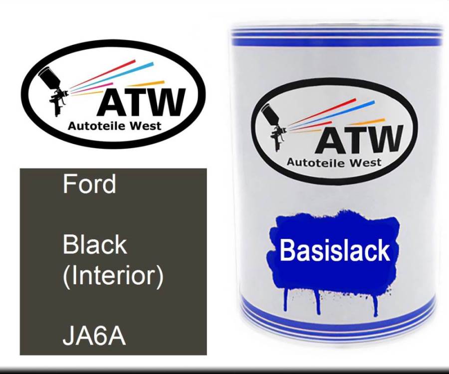 Ford, Black (Interior), JA6A: 500ml Lackdose, von ATW Autoteile West.